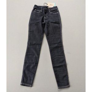 prAna Size 0 Regular Women Oday Jean Black Wash 29" Inseam Skinny Stretch $89NWT